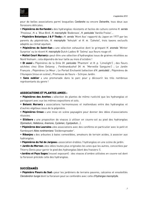 DOSSIER DE PRESSE - Domaine de Courson