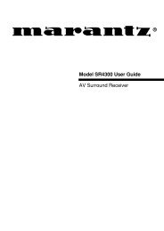 Model SR4300 User Guide AV Surround Receiver - Marantz