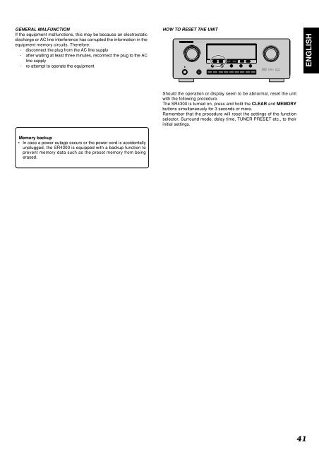 Model SR4300 User Guide AV Surround Receiver - Marantz