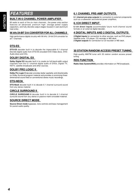 Model SR4300 User Guide AV Surround Receiver - Marantz