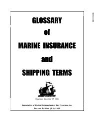GLOSSARY of MARINE INSURANCE and SHIPPING TERMS