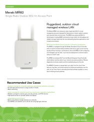 Meraki MR62 Datasheet (PDF) - 4Gon