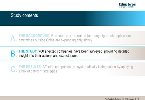 the rare earth challenge - Roland Berger Strategy Consultants