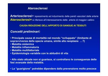 Lezione aterosclerosi e infarto - Cuorediverona.it