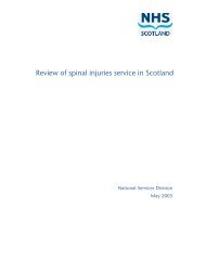 Review of spinal injuries service in Scotland - National Services ...