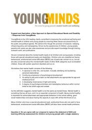 Response to the SEN green paper - YoungMinds