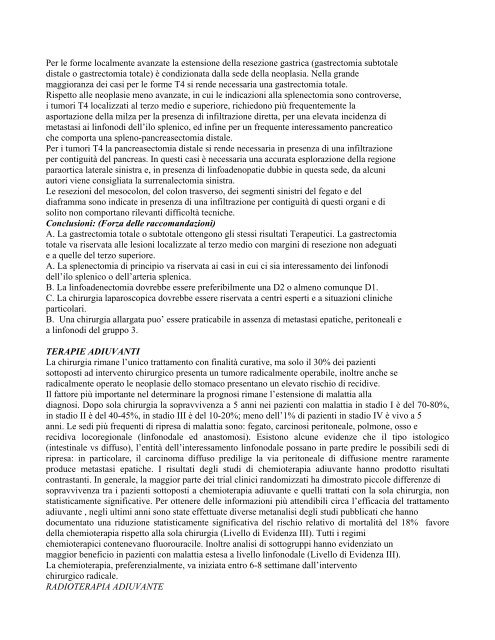 Linee Guida AIOM (Associazione Italiana di Oncologia Medica)