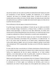 el shabbat en el nuevo pacto - Desde el monte de Efraim