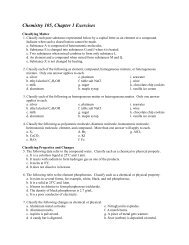 Chemistry 105, Chapter 1 Exercises