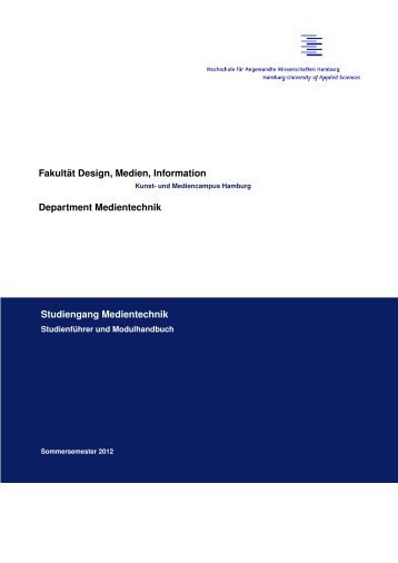 Fakult¨at Design, Medien, Information Department Medientechnik ...