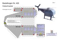 Bastelbogen Nr. 400 Hubschrauber - Projekt Bastelbogen