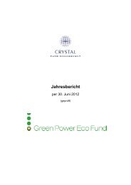 Jahresbericht - Crystal Fund Management AG