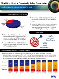 2012 Quarterly Sales BarometerâDistributors Q4 - PPAI