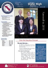 BSHS 2008 Newsletter - Brisbane State High School