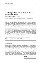 A hybrid genetic model for the prediction of corporate failure - NCRA