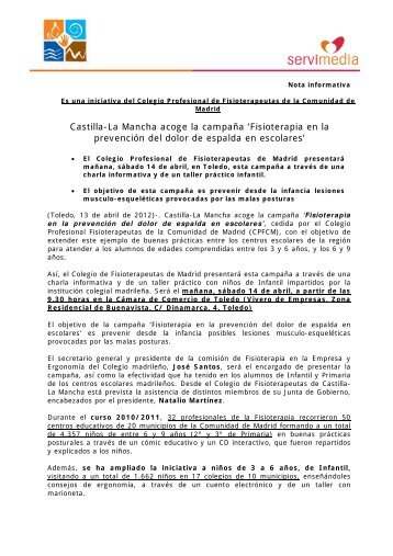 Descarga la nota de prensa en pdf - Colegio Profesional de ...