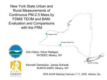 New York State Urban and Rural Measurements of ... - MARAMA