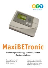 MaxiBETronic - Bedienungsanleitung (94 KB) - APRITEC GmbH