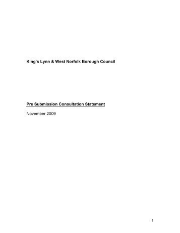 news release - Borough Council of King's Lynn & West Norfolk