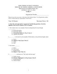 2011 Diocesan Exam Grade 9 Answers - Finalweb