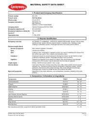 Sprayway 821 No Fray Spray MSDS