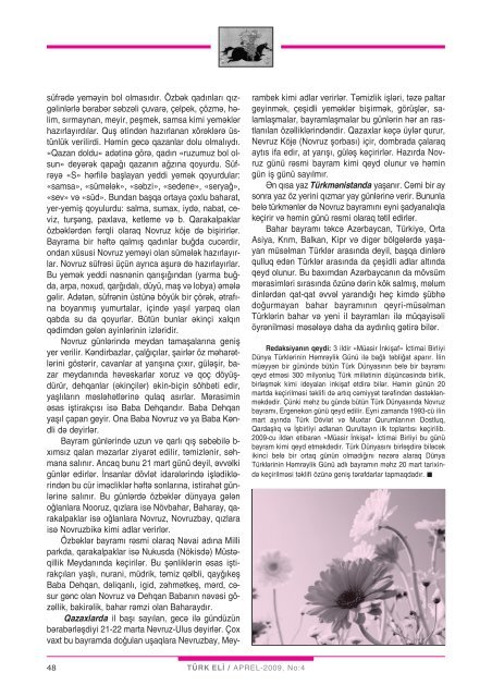 TÃ¼rkeli Dergisi 4. sayÄ± - turan-sam