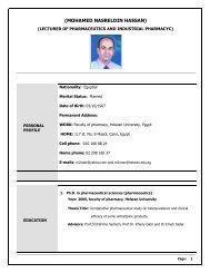 Mohamed Nasr CV Hel.. - Helwan University