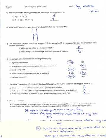 Quiz 6 Key(10:00 am)