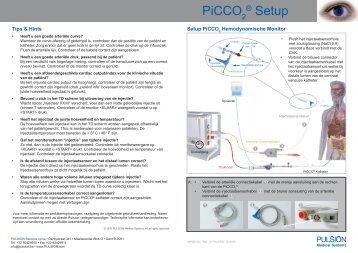 PiCCO ® Setup - PULSION Medical Systems SE