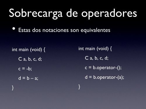 Sobrecarga de Operadores y E/S en C++