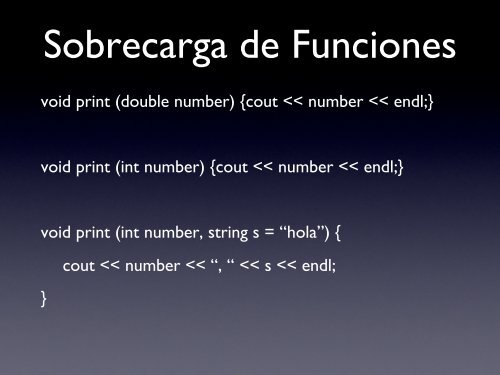 Sobrecarga de Operadores y E/S en C++