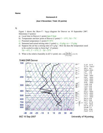 Figure 1 shows the Skew-T / log-p diagram for Denver on 10 ...