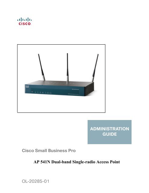 Cisco AP541N Dual-band Single-radio Access Point Administration ...