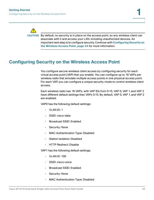 Cisco AP541N Dual-band Single-radio Access Point Administration ...