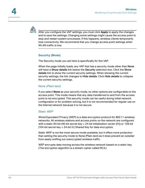 Cisco AP541N Dual-band Single-radio Access Point Administration ...