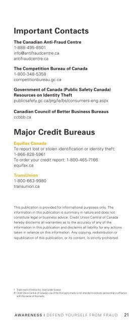 Fraud Awareness Booklet - Servus Credit Union
