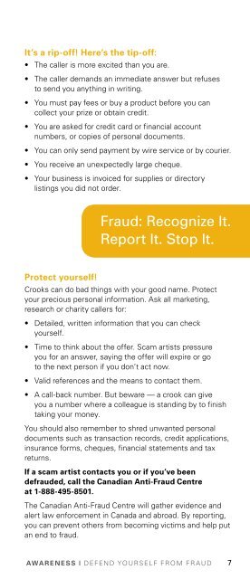 Fraud Awareness Booklet - Servus Credit Union