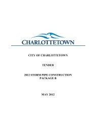 city of charlottetown tender 2012 storm pipe construction package b ...