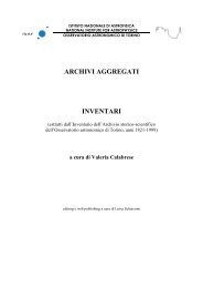 Inventari completi in formato pdf - Osservatorio Astrofisico di Torino