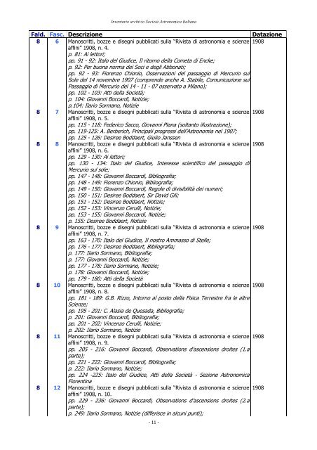 Inventari completi in formato pdf - Osservatorio Astrofisico di Torino