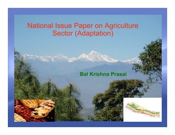 Nepal presentation on Agriculture Sector (Adaptation) - UNDPCC.org