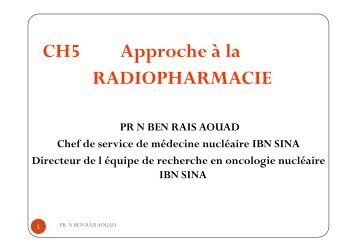 ch 5 approche a la radio pharmacie - medramo