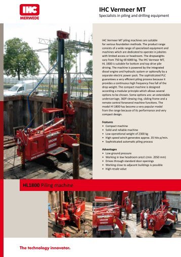 IHC Vermeer MT - AGD Equipment