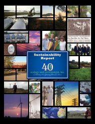 Sustainability Report - Ecology & Environment