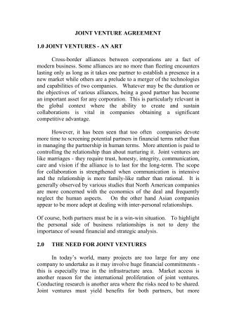 Fundamentals of joint venture agreement.pdf