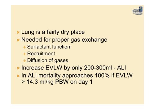 Wet Lungs Dry lungs - PULSION Medical Systems SE