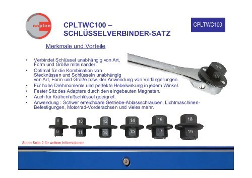 CPLTWC100 – SCHLÜSSELVERBINDER-SATZ