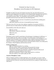 D:\Disciplinary Action Procedures.wpd - Elizabeth City State University