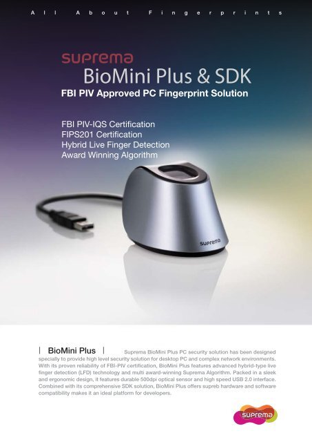 BioMini Plus & SDK - Suprema