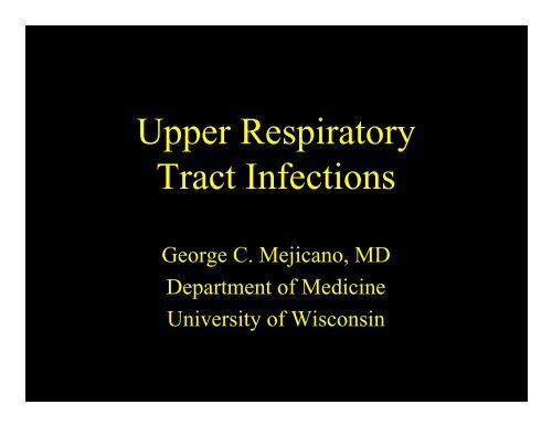 Upper Respiratory Tract Infections